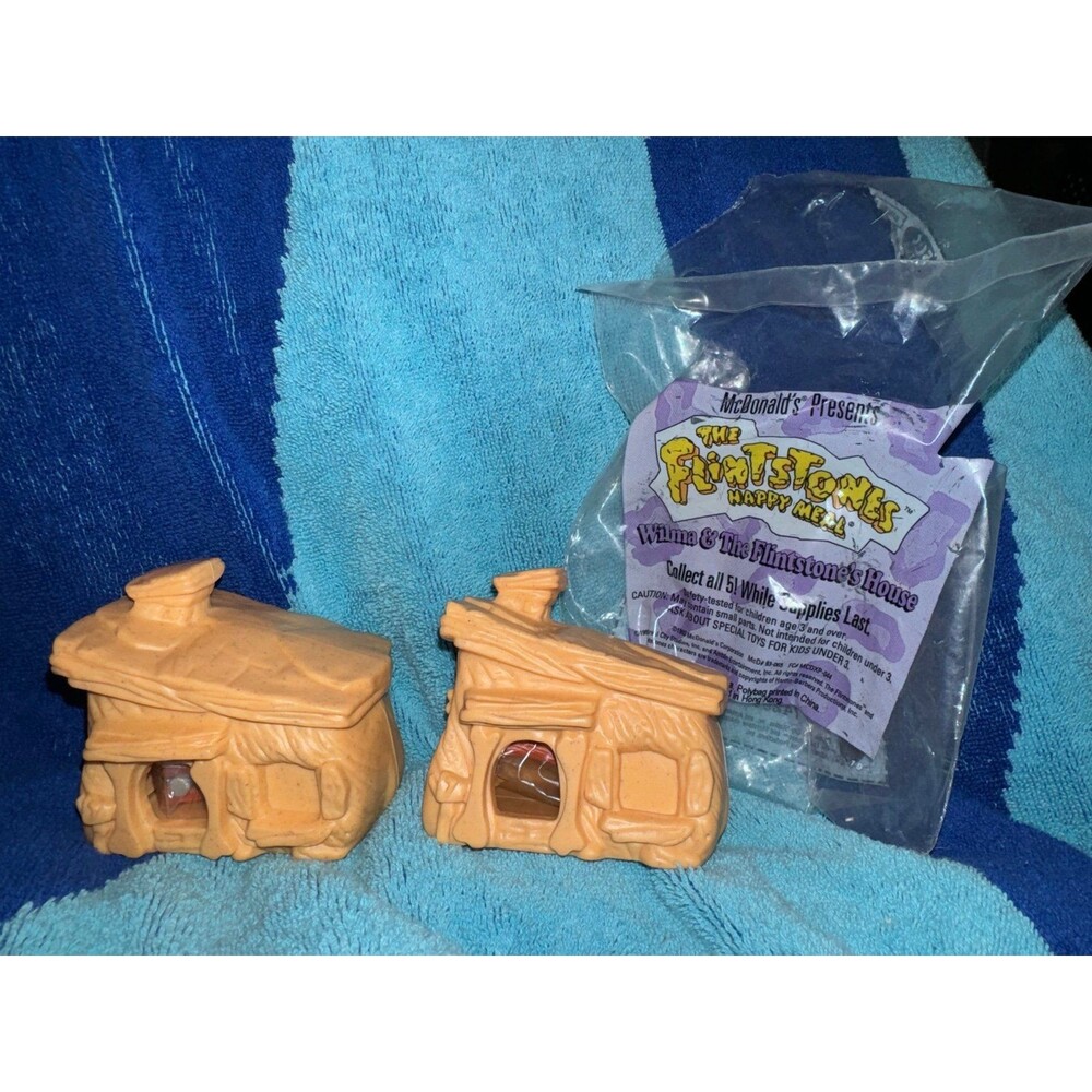 2 1993 McDonalds Flintstones movie sealed happy meal toys